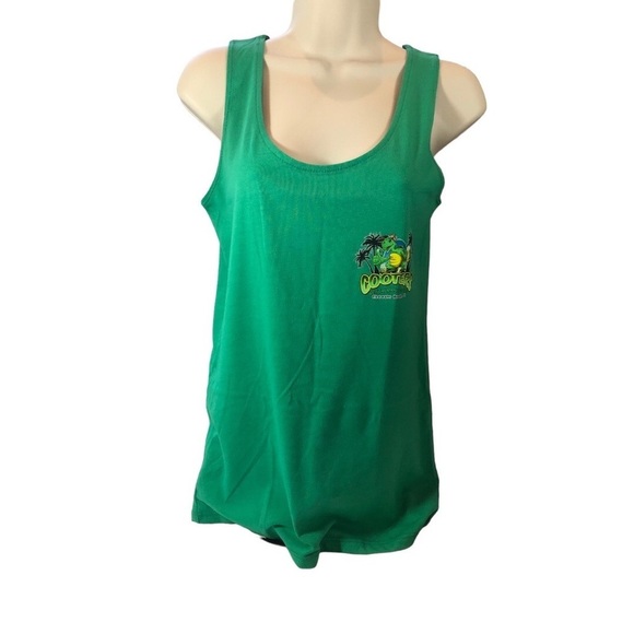 Cooters Clearwater Beach Ladies Graphic Tank Top Green Women’s Small NEW - Picture 1 of 14